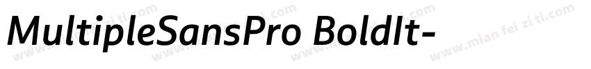 MultipleSansPro BoldIt字体转换